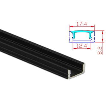 

LEDLUX BA1707B Raceway profile aluminum Led bar Standard black color 1 meter