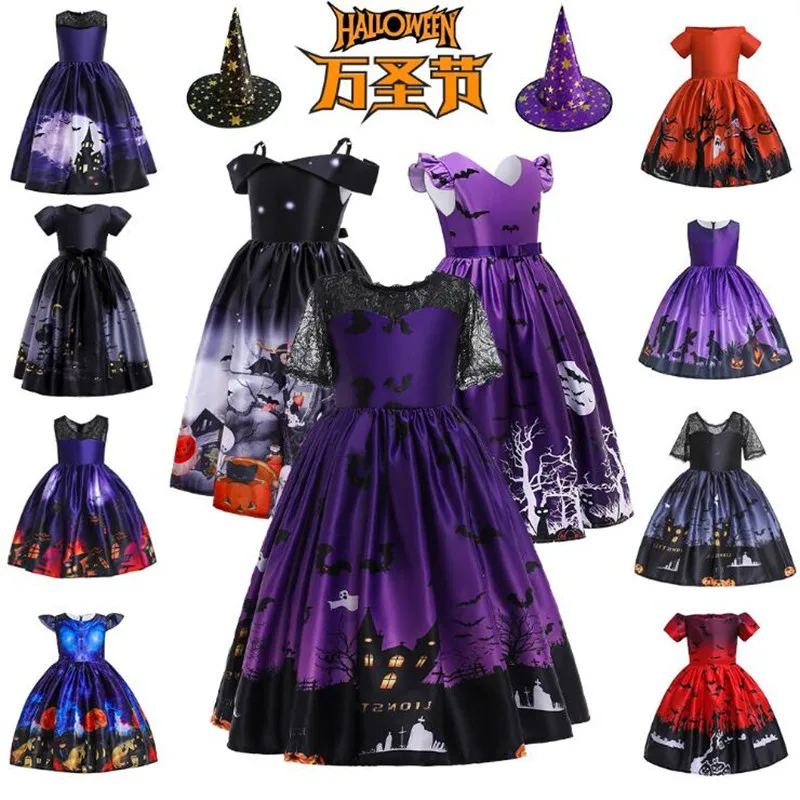 

Halloween Cosplay Dress For Girls Christmas Carnival Princess Costume Lace Backless Dress For Kids Children Birthday Party Cloth