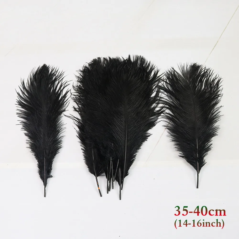黑色 35-40cm 鸵鸟毛 3_副本