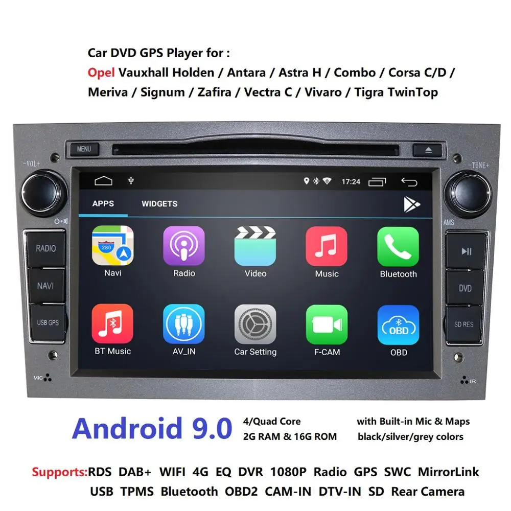 Clearance Car DVD Player for Opel Astra H Combo Corsa Meriva Vivaro Tigra Signum Radio Stereo Iphone GPS Navigation system Android 9.0 DAB 2