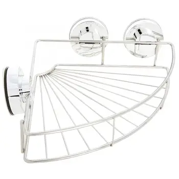 

Stainless Steel Corner Rack Bathroom Wall Mounted Suction Shower Corner Basket Storage Shelf Drill Free Bathroom Shelves Shower