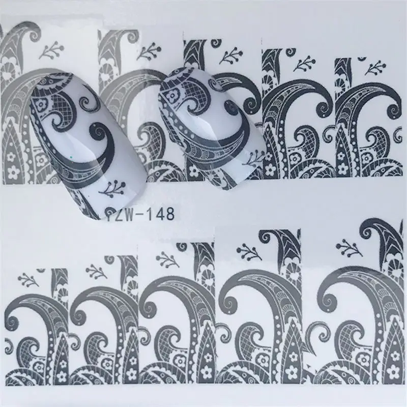Nail Art Sticker Flowers Coconut Tree Abstraction Styles Nail Art Water Decals Water Transfer DIY Nail Decoration Stickers - Цвет: 148