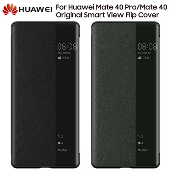

Huawei Original Smart View Cover Phone Leather Case For Huawei Mate40 Mate 40 Pro Flip Case Smart Mirror Protection Shell