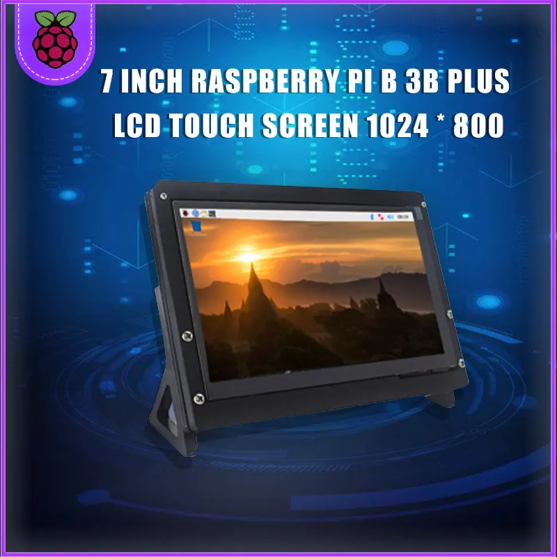 7 inch Raspberry Pi 4 Model B 3B Plus LCD Display Touch Screen 1024*600 800*480 HDMI TFT + Holder fo