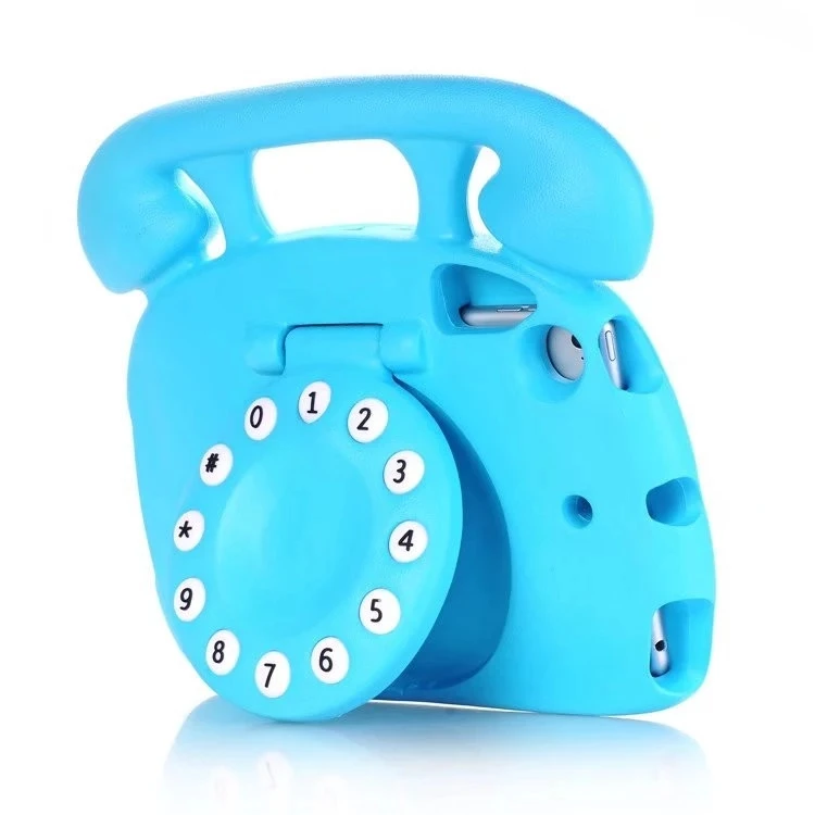 Silicone RetroTelephone Style Case For iPad Mini123 Kids Friendly Drop resistance Shockproof Stand Cover for Mini 1/2/3/4 | Компьютеры и