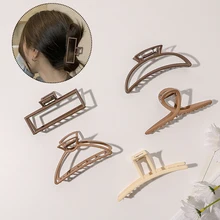 

New Metal Big Hair Claw Large Size Barrettes Hairpins Bath Clips For Women Ponytail Clips Girls Sweet Hair Accessories Headwear