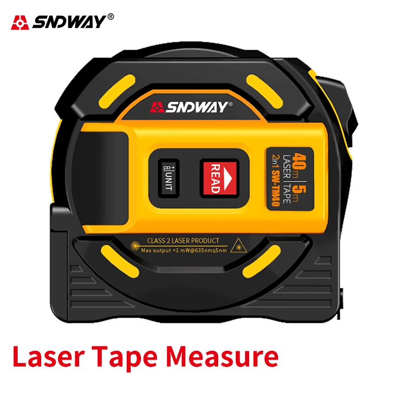 

Sndway Profession ruler laser tape measure meter 40M 60M 2 in 1 roulette laser rangefinder digital distance meter trena tape 5m