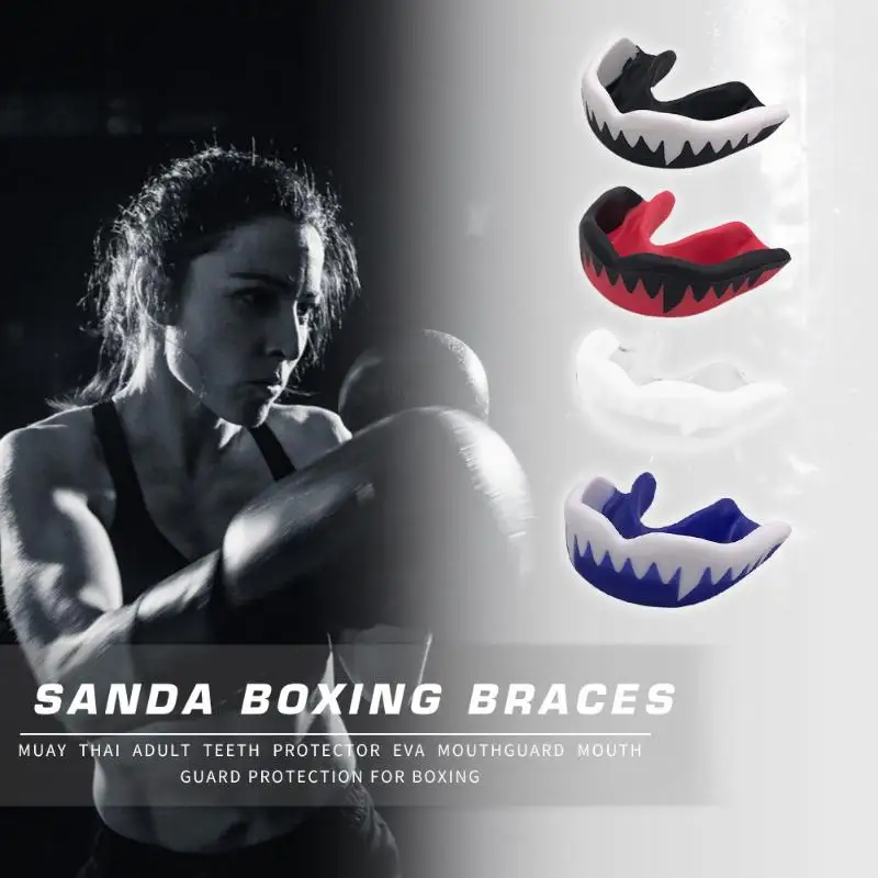 

Durable EVA Adult Teeth Protector Mouthguard Fighting Protective Braces Taekwondo Boxing Basketball Sports Mouth Guard
