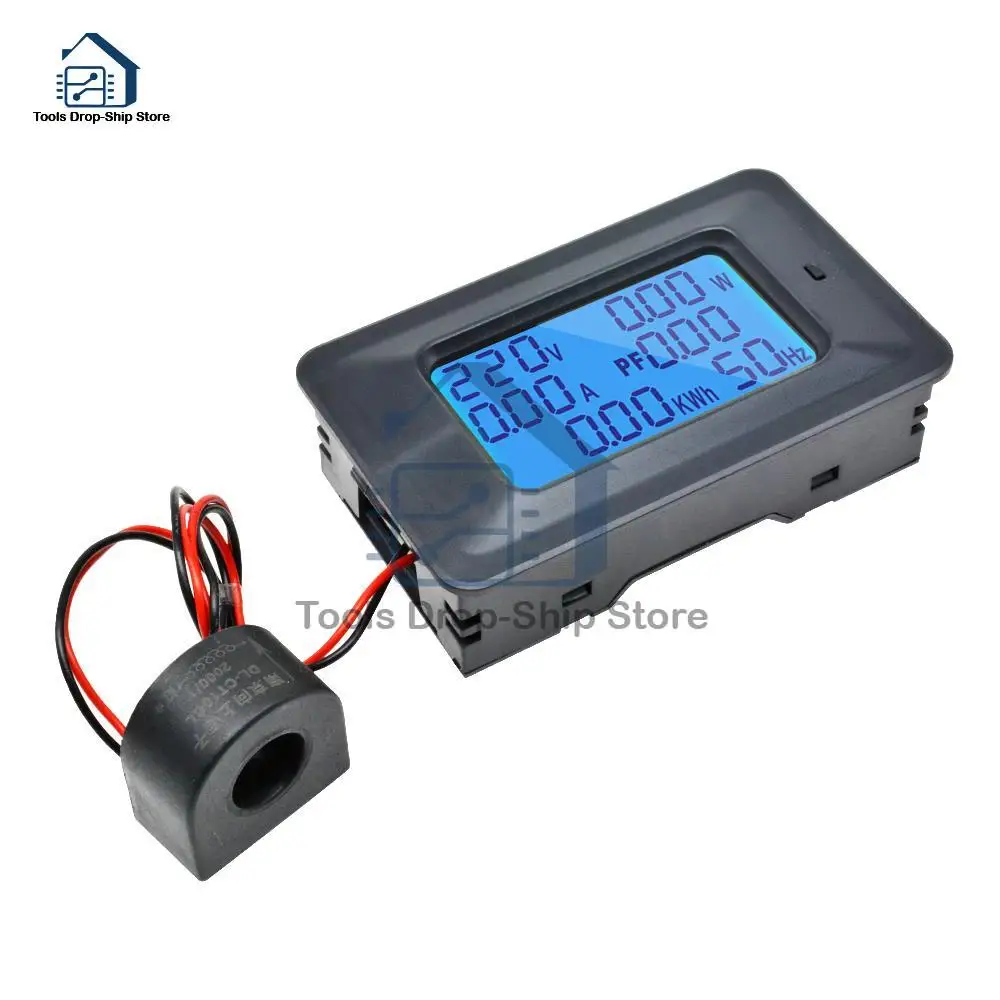 DC 50/100V 5A/10A LCD Display Digital Voltmeter Wattmeter Current Power Tester E