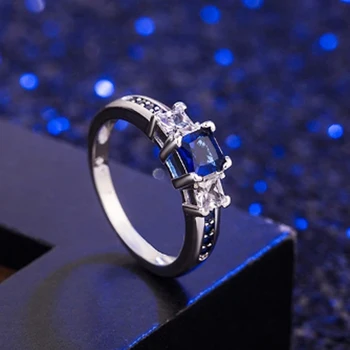 

Silver 925 Jewelry Rings For Women 925 Sterling Silver Sapphire Emerald Gemstone Ring Wedding Engagement Fine Jewelry Wholesale