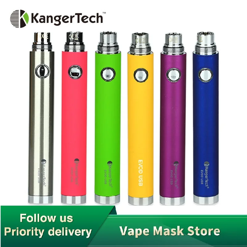 

Original Kangertech EVOD USB Passthrough Battery with 650mAh Capacity Battery & eGo Thread E-cig USB battery For eGo Atomizer