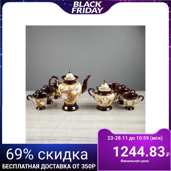 

Tea set "Eva" flowers, 8 items: teapot 1 l, sugar bowl 0.8 l, mugs 0.3 l