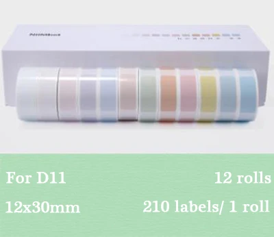 DIY портативный Bluetooth HD термопринтер английский телефон приложение принтер Android IOS настроить многоязычный принтер этикеток - Цвет: 12x30mm label