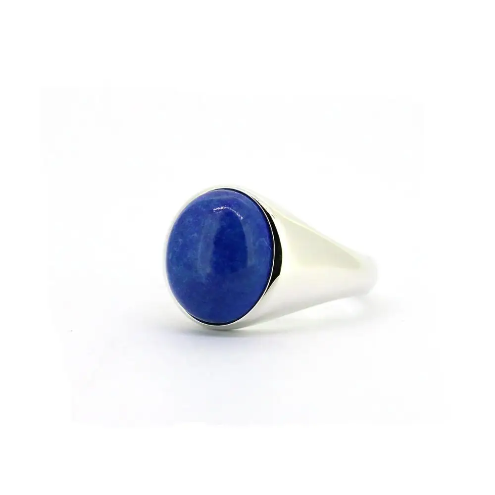 

Natural Lapis Oval Signet Ring