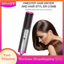 

3 In 1 hot-air brush hair Salon straightener fast Hair Dryer hot air comb straightener hair comb Hairdryer Straightener Brush