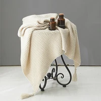 Tassel Knitted Ball Woolen Blanket Sofa Super Warm Cozy Throw Blankets For Office Siesta Air-conditioner Bedspread Bedding 3