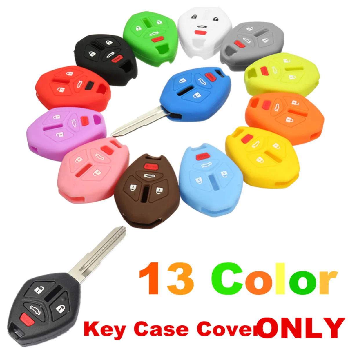 Hot New 1Pcs Silicone Car Key Cover Case Shell For Mitsubishi Eclipse Lancer Protect Holder Accessaries | Автомобили и мотоциклы