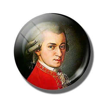 

Wolfgang Mozart Composer Fridge Magnet Souvenir Classical Era Music Famous People 30mm Magnetic Sticker Refrigerators Home Decor