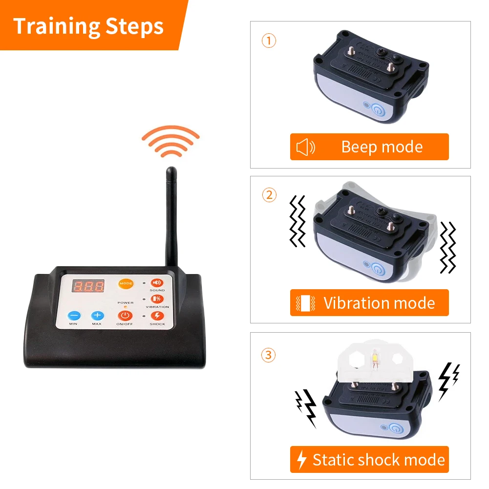 2 в 1 беспроводной электронный забор для собак системы и собаки безопасности тренировочный ошейник звуковой сигнал Вибрация Обучение и забор функция