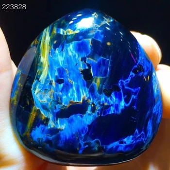 

100% Natural Blue Namibia Pietersite Chatoyant Pendant 41.3/39.8/10mm Women Men Cat Eye Fashion Jewelry Certificate AAAAAA
