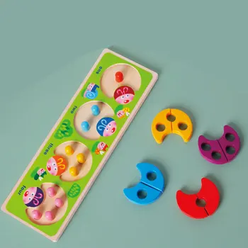 

Montessori Children's Intellectual jigsaw puzzle Toy, Wood Animal Assembly puzzles, BABY Early Education puzzle Toys