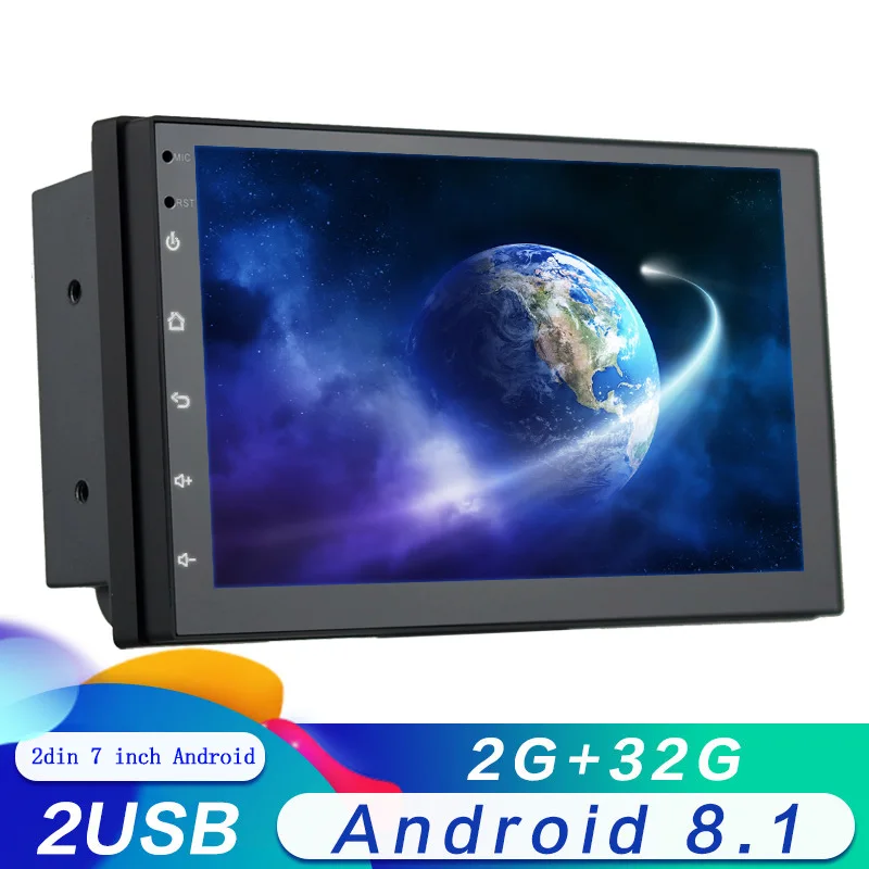 Автомагнитола 2 DIN на Android 8 1 с сенсорным экраном 7 дюймов HD GPS навигацией и