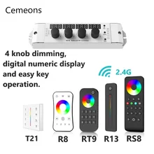 

2.4G Wireless Smart Led Controller 12V 24V 3CH CCT RGB RGBW Strip Light Dimmable Control Wireless 3 Zone RF Remote Control V3-K