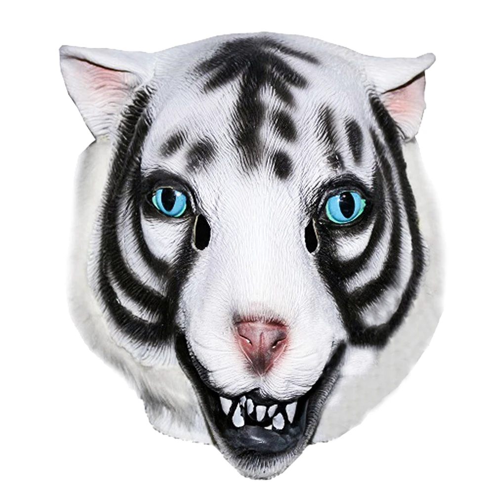 Маска тигра белая. Реалистичная маска тигра. Маска белого тигра. Тигр Фэнси. Маска тигра на Хэллоуин.