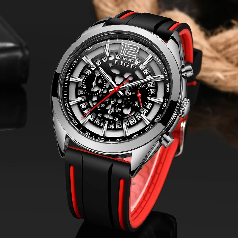 

2019 Hollow Mens Watches Top Brand Luxury Male Silicone Strap Military Waterproof Quartz Watch Men Sport Wristwatch Reloj Hombre