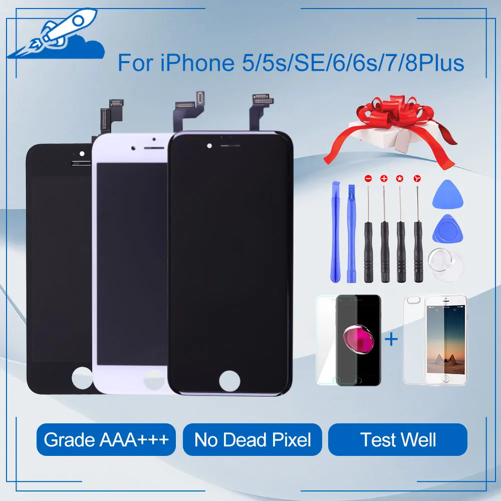 Elekworld класса для iPhone 6 6S 7 8 plus ЖК дисплей с сенсорным экраном дигитайзер сенсорный