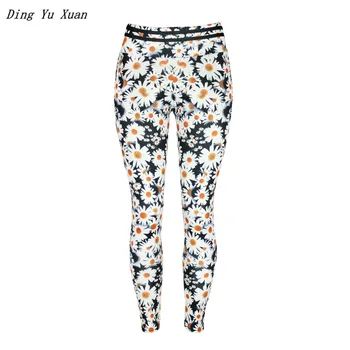 

Elegant Flower Prints Leggings 2019 New Fashion Womens High Waist Push Up Hips Leggings Sexy High Elastic Skinny Pencil Pants