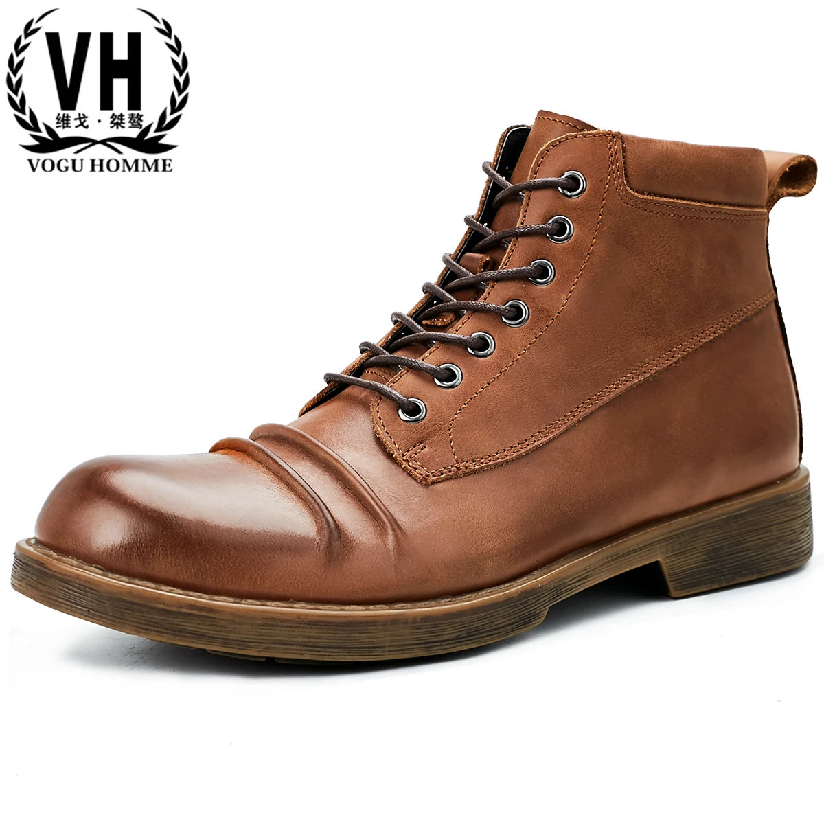 

High Quality Genuine Leather desert boots men chelsea boots autumn winter British retro men shoes cowhide Riding boots