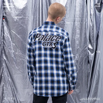 

NAGRI Men Plaid Shirt Spring Autumn Casual Long Sleeve Shirt Hip Hop Plaid Shirts Streetwear High Street