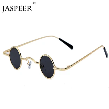 

JASPEER New Sunglasses Men Women Retro Punk Style Metal Frame Vintage Round Sunglasses UV400 Eyewear