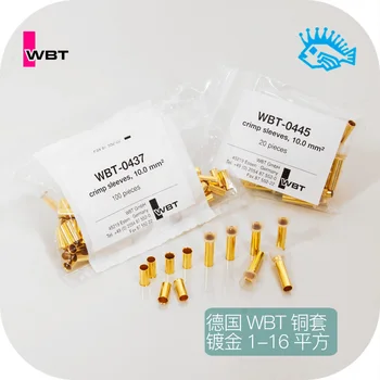 

1pcs German original WBT copper sleeve Advanced gold-plated terminal 2.5 - 16 square mm Fever grade Crimp copper sleeve