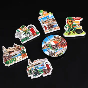 

Ireland Landmark Magnets for Refrigerators Creative Dublin Resin Fridge Magnet Set Home Decoration Accessories and Gift Ideas