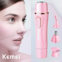 Kemei Hair remover eyebrows Knife Body Nostril 4 in 1 Electric Trimmer hair removal