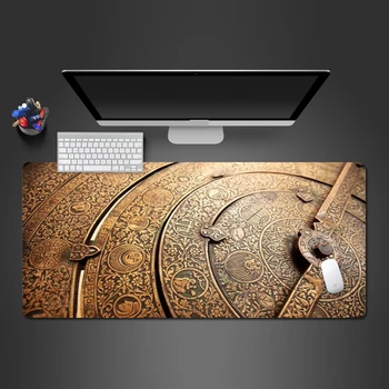 

Noble Retro Clock Mouse Pad Lock Edge Washable Game Mousepad Computer Gamer Professional Rubber Game Pad Best Christmas Gifts