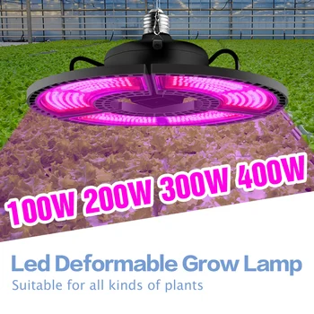 

BiaRiTi Greenhouse Phyto Lamp E27 Grow Light LED Full Spectrum 100W 200W 300W 400W Plant Lights LED Hydroponics Growing Tent Box