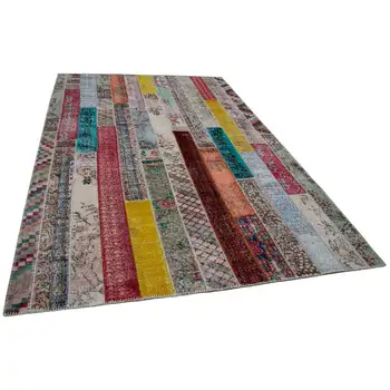 

202x305 Cm Multicolor Handmade Modern Patchwork Rug-7x10 Ft