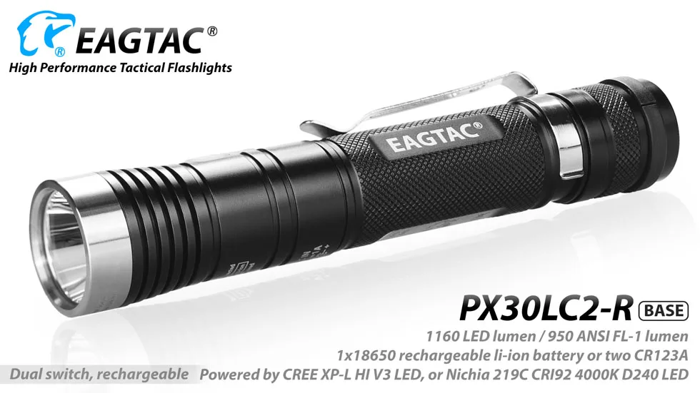EAGTAC PX30LC2-R USB Перезаряжаемый светодиодный светильник-вспышка XP-L HI Long Throw Nichia 219C CRI92 фото светильник портативный фонарь для охоты