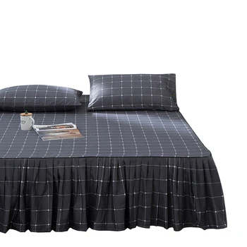 

Ruffled Bed skirt Bedcover Printed Fitted Sheet Cover Bedspread Bedroom Bedsheets Home Textile Skirt Full Queen King Bed spread