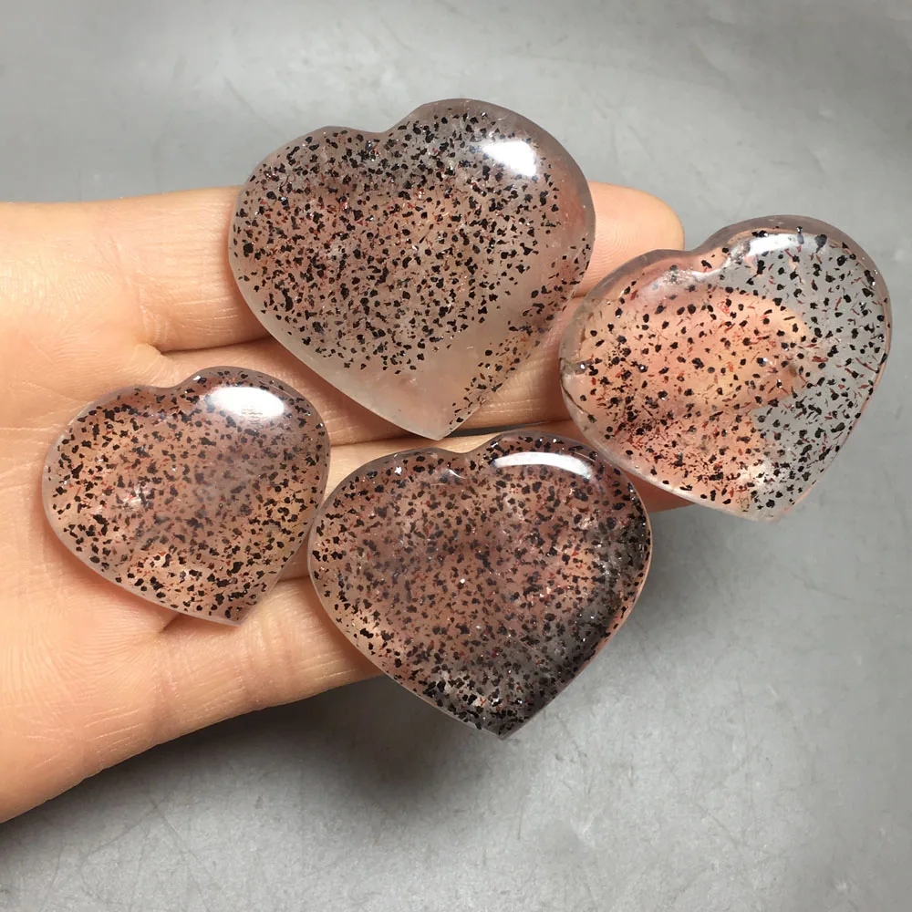 

82g 4pcs Natural quartz Mica symbiosis of strawberry crystal healing