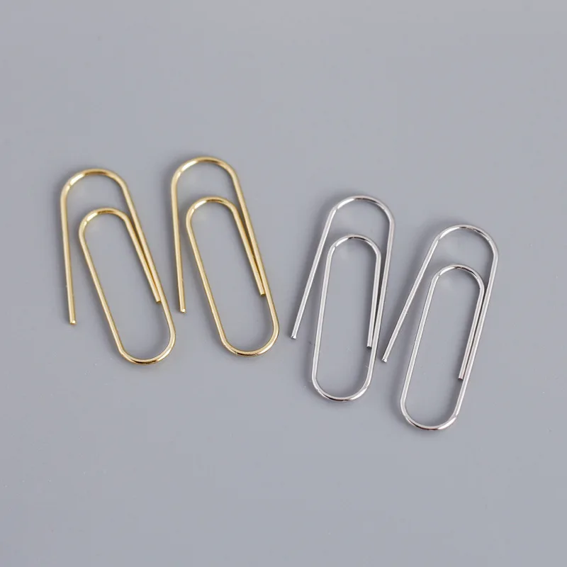 

Simple Silver Plated Rebate Pin Ear Hook Fashion Personality Women's Ear Hook Hip Hop Rock Party Jewelry Anniversary Gift