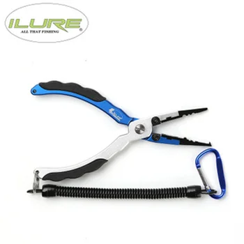 

Aluminum Alloy Fishing pliers Split Ring Tackle Rubber handle Non-slip