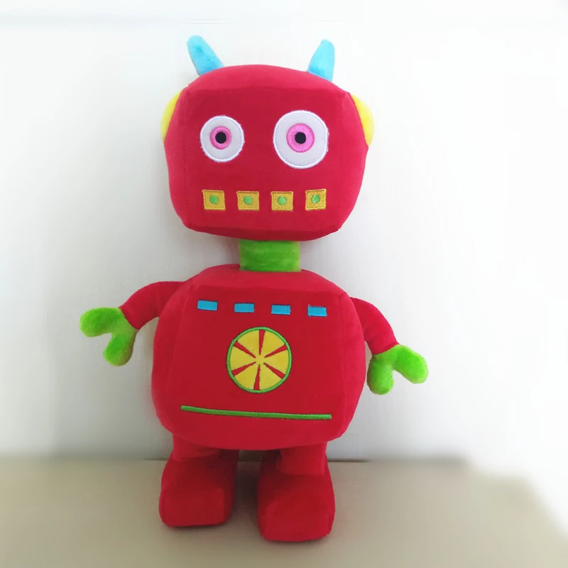 Jouet Robot En Peluche Brode Pour Bebe 36cm Velboa Doux 100 Polyester Mignon Cadeau D Anniversaire Pour Enfants Aliexpress