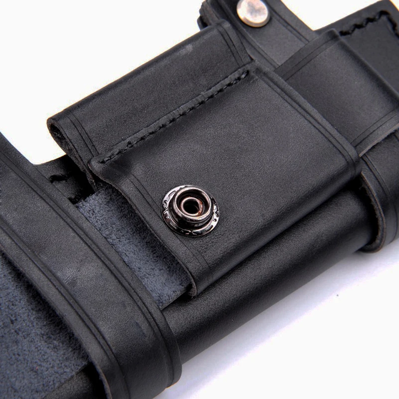 Straight Man-made Leather Knife Sheaths Survival Belt Sheath Scabbard Suit 6 Inches Fixed Knife For Hiking Climbing