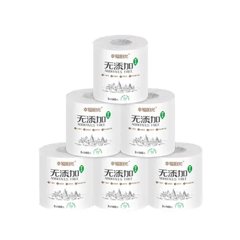 

Soft Toilet Paper In stock 6roll 3-layer roll of toilet paper household toilet paper Fast shipping Drop shipping ##4