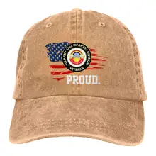 Proud US Army 42-я стрелковая дивизия группа гребень Ветеран американский флаг Мужская классическая бейсболка папа шляпа регулируемый размер