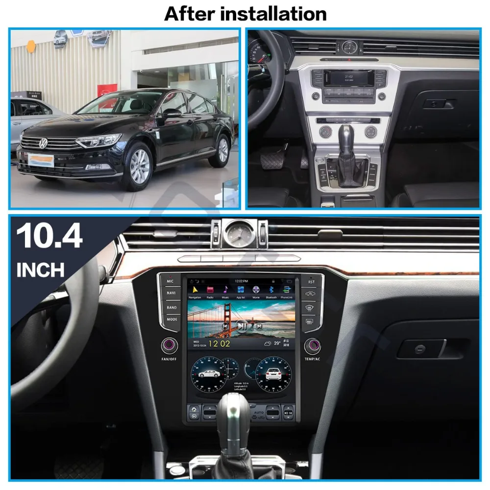 Top Aotsr Tesla 10.4“  Vertical screen Android 8.1 Car DVD Multimedia player GPS Navigation For Volkswagen Magotan CC 2017+  carplay 0